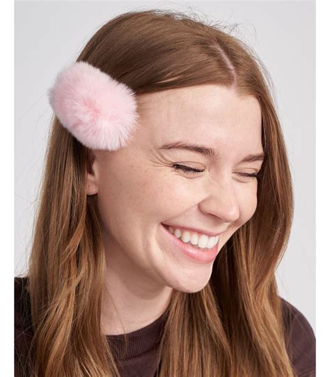 Shearling hair clip Pink 